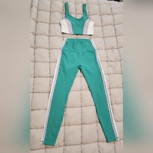 Teal WILO Active Set - Legging & Sports Bra